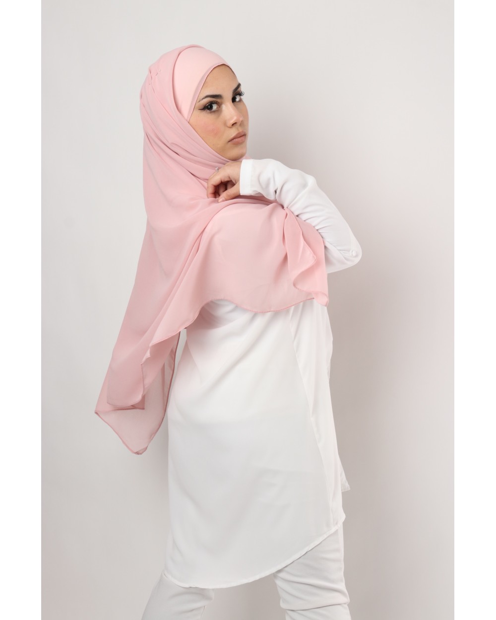 Hijab mousseline carré Nissa 150cm