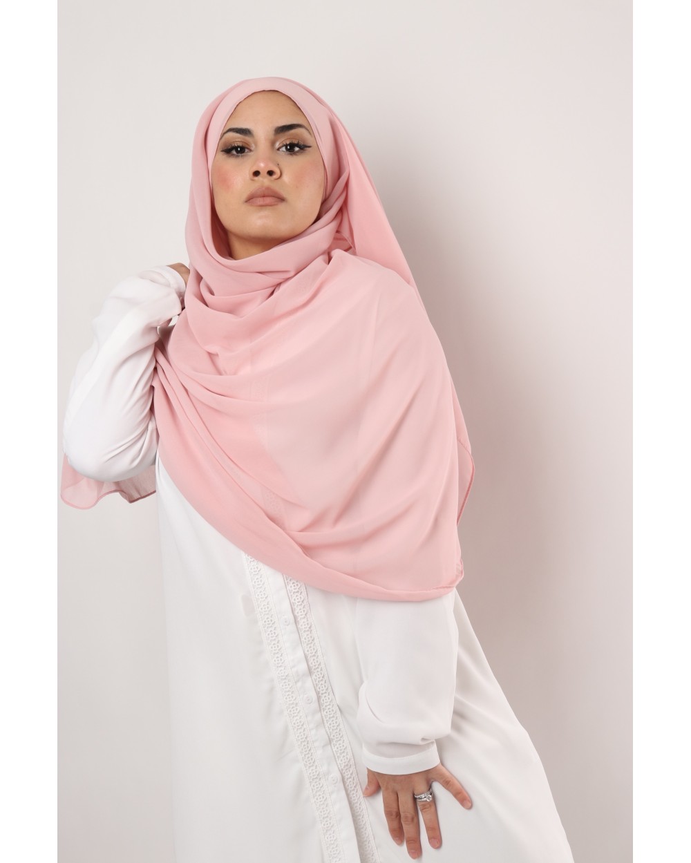 Hijab mousseline carré Nissa 150cm