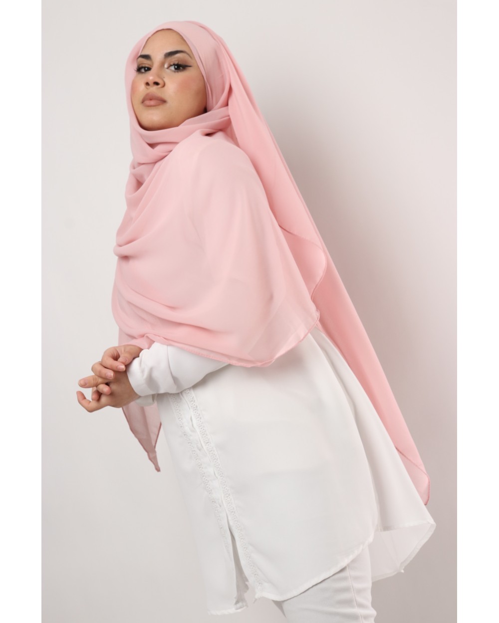 Nissa square chiffon hijab 150cm