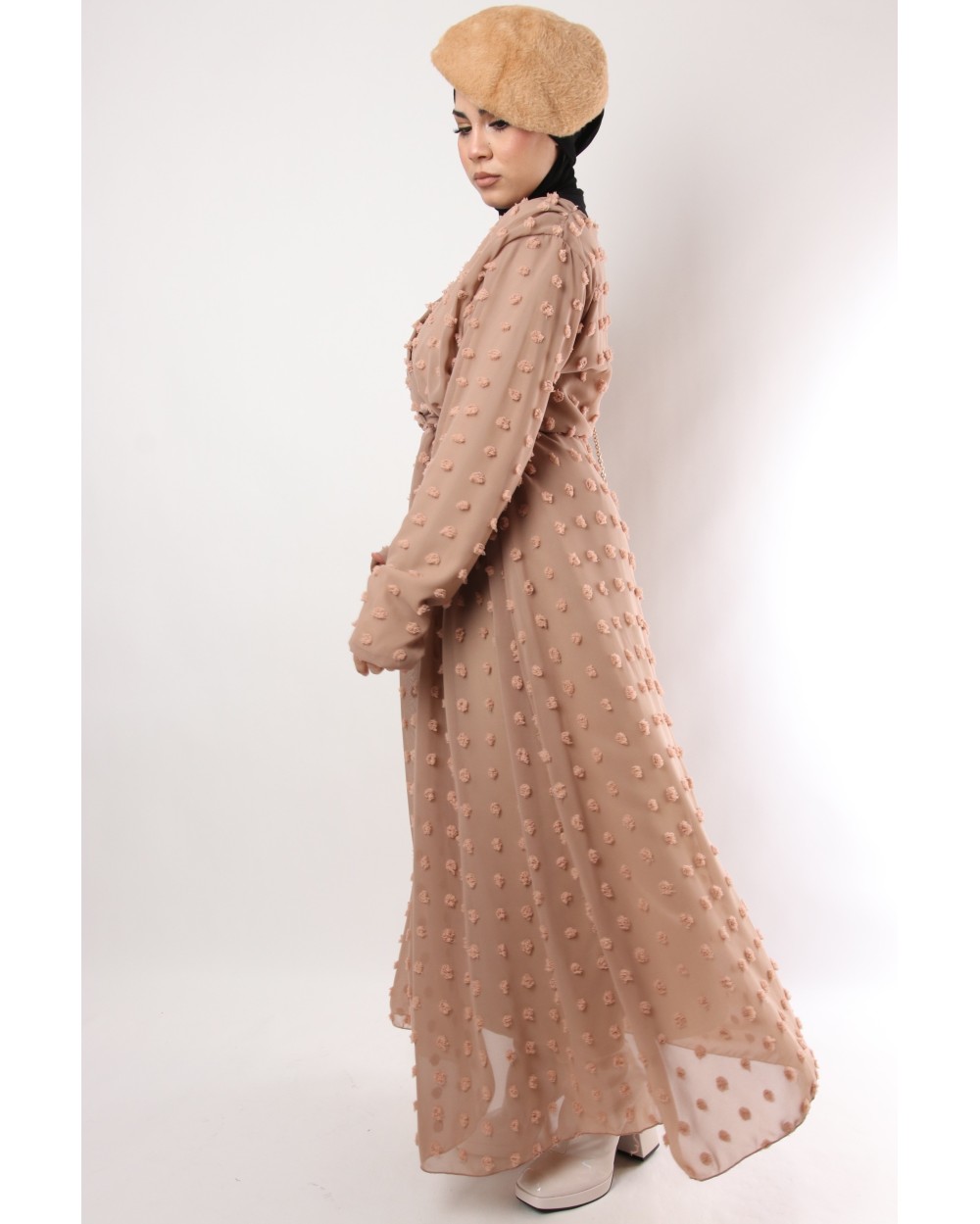 Robe Rama croisé maxi plumetis