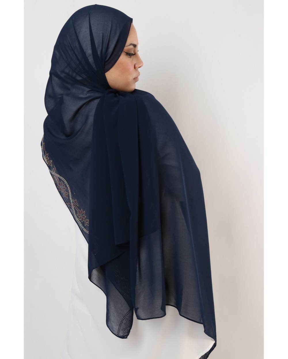 Hijab Dima mousseline strass