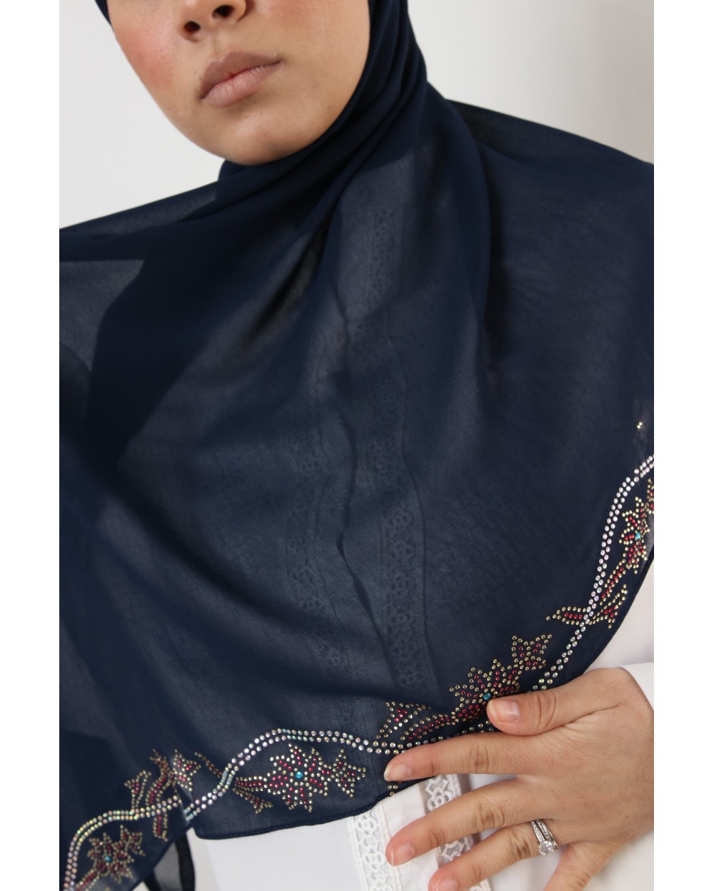 Hijab Dima mousseline strass