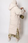 Maxi long down jacket with hood