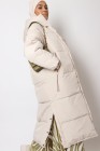 Maxi long down jacket with hood