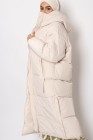 Maxi long down jacket with hood