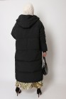 Maxi long down jacket with hood