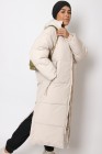 Maxi long down jacket with hood