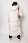 Maxi long down jacket with hood