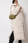 Maxi long down jacket with hood