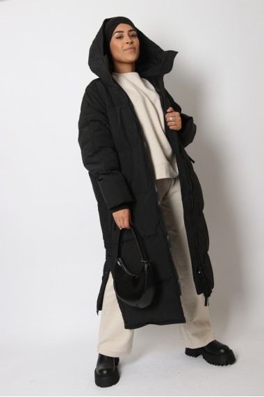 Maxi long down jacket with...