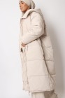 Maxi long down jacket with hood