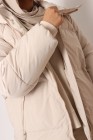 Maxi long down jacket with hood