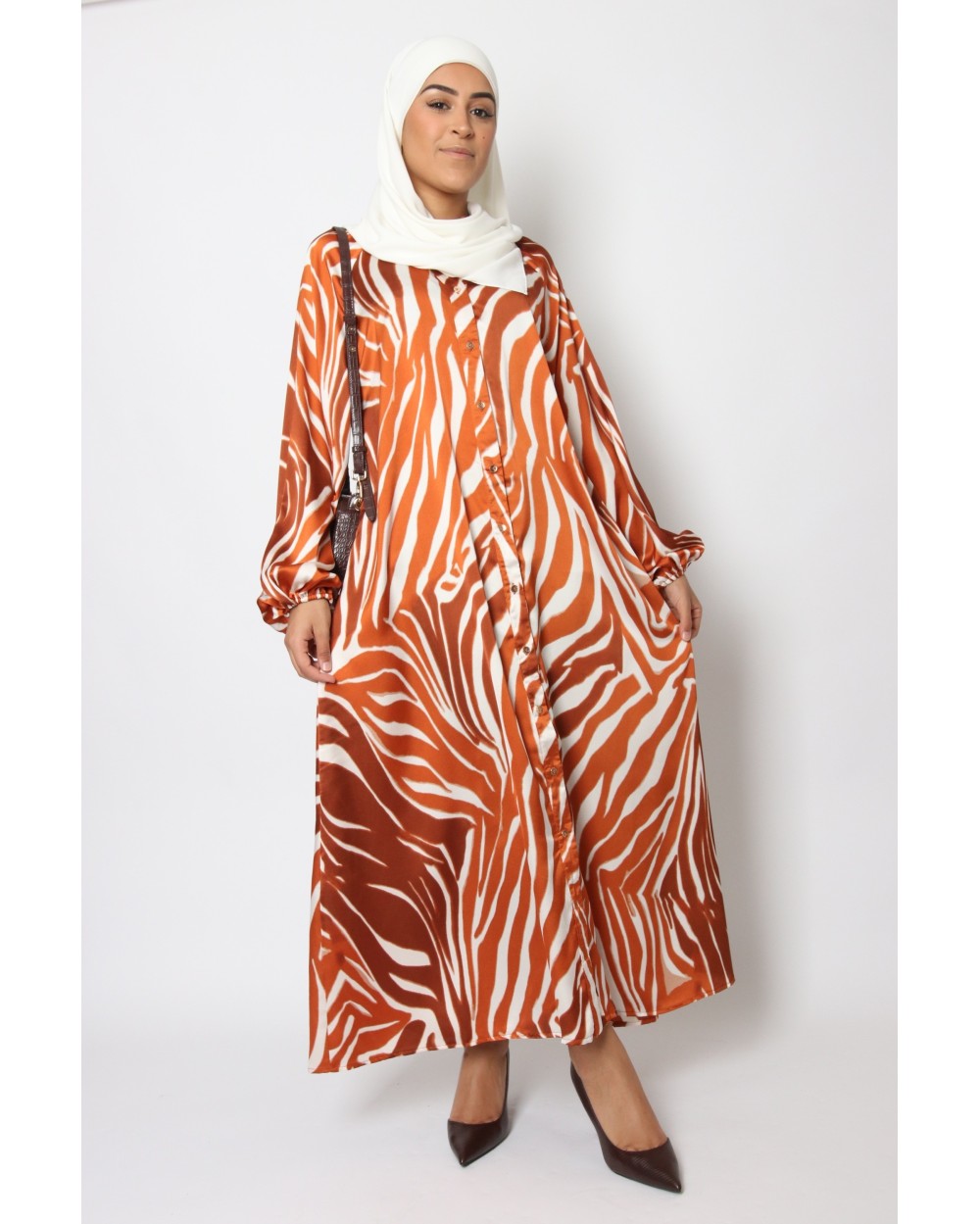 Neyla long printed dress