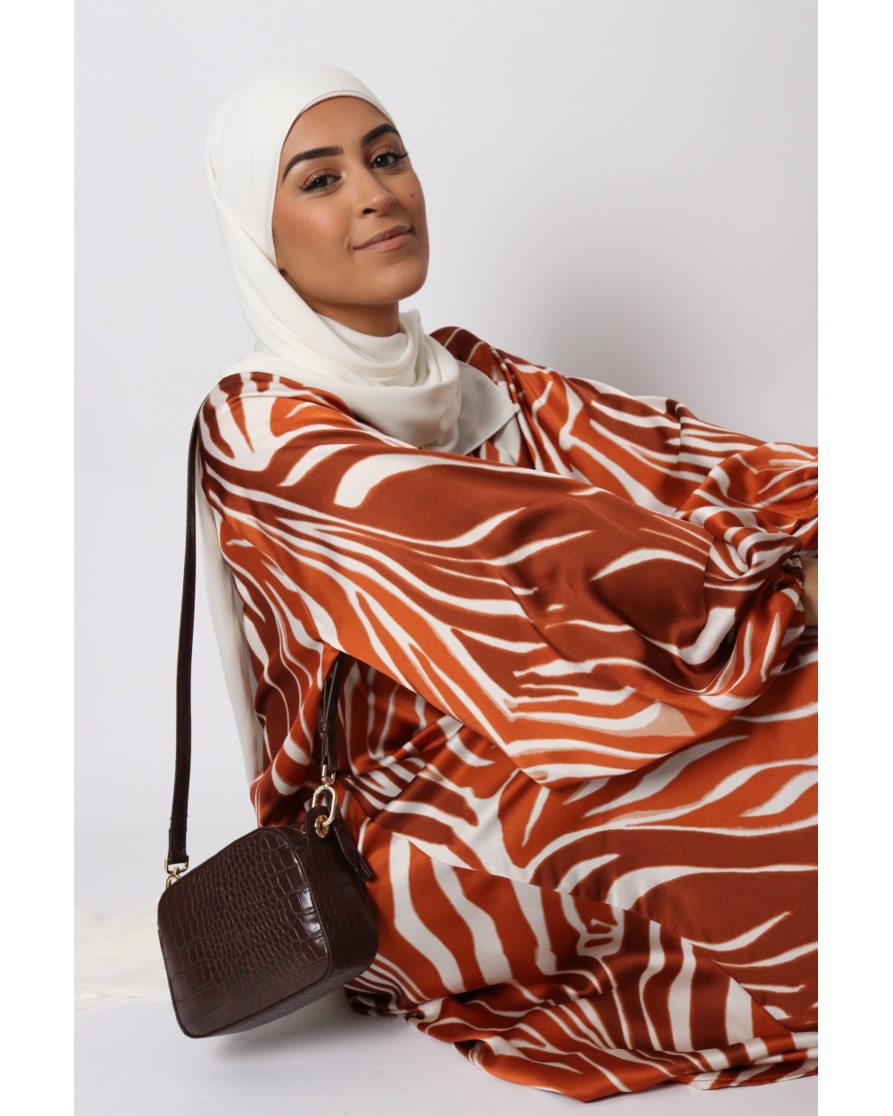 Neyla long printed dress