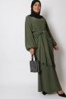 Abaya kimono pan soie de médine
