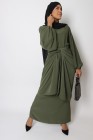 Long dress with twist pan