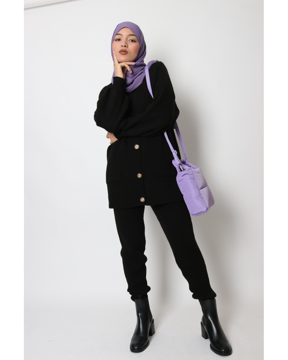 Ensemble pantalon maille hiver