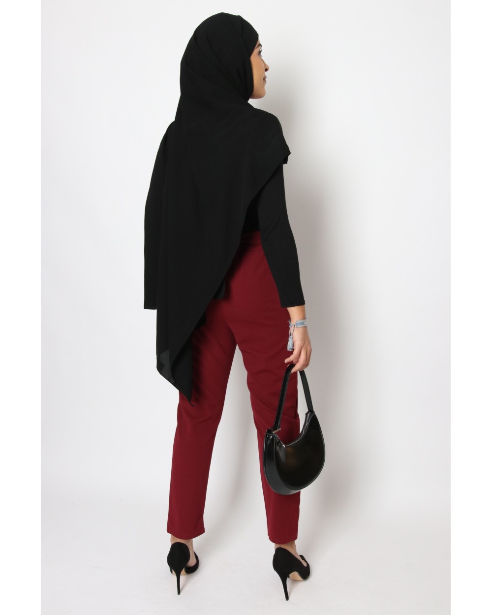 Carrot pants with belt