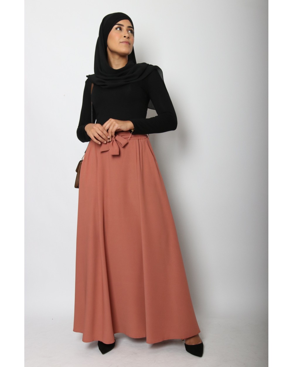 Long flared skirt