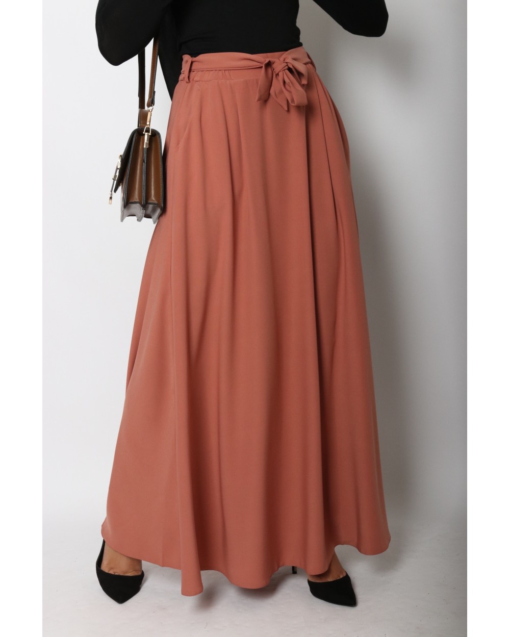 Long flared skirt