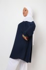 Tunique Triana crêpe plissée grande taille
