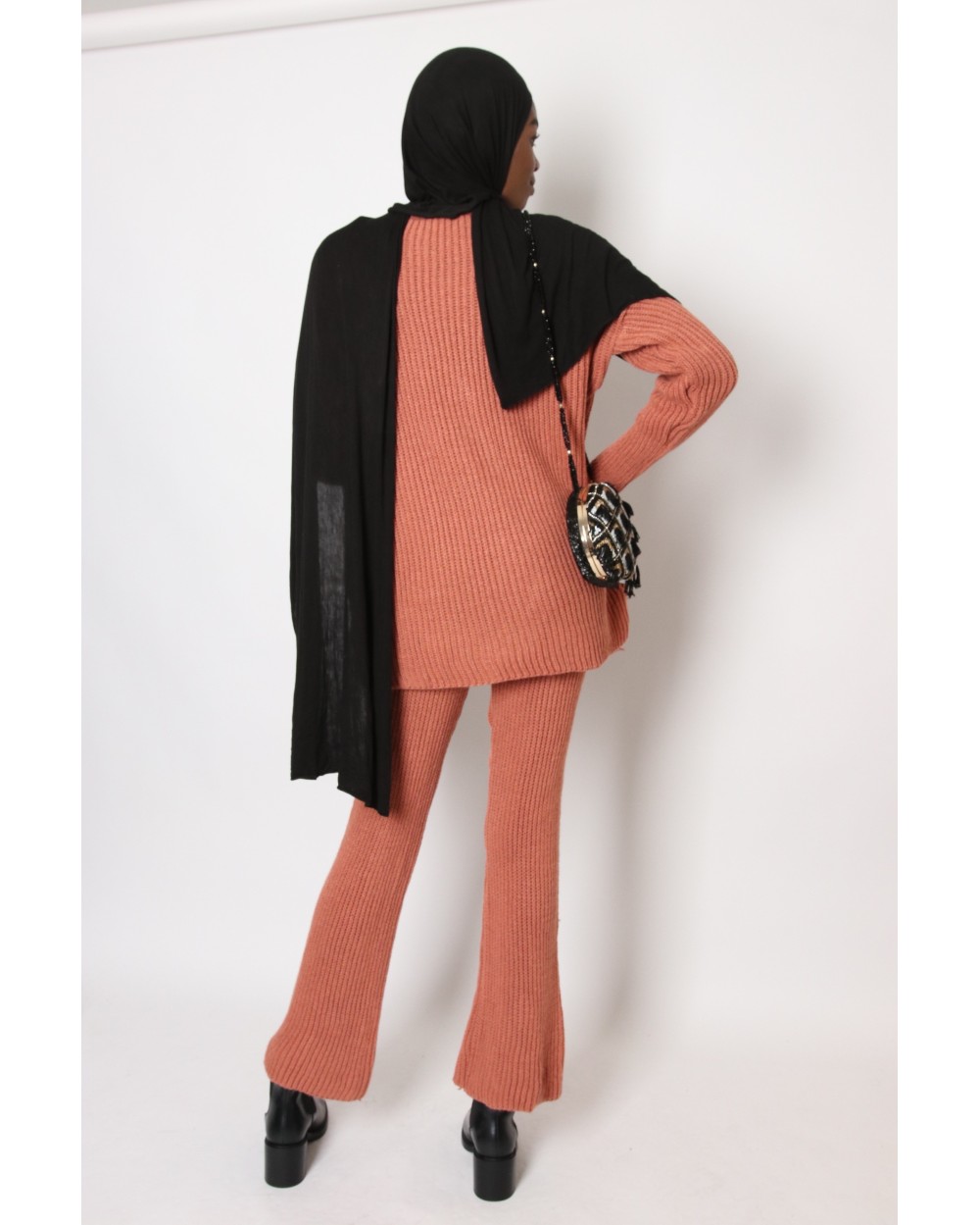 Flared trouser knit set