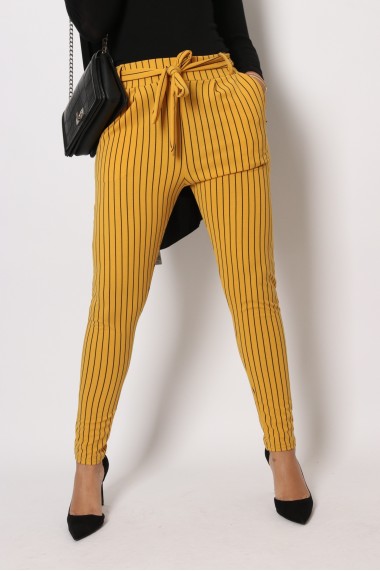 Stripped carrot pants