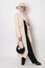 Trench long fluide pour femme