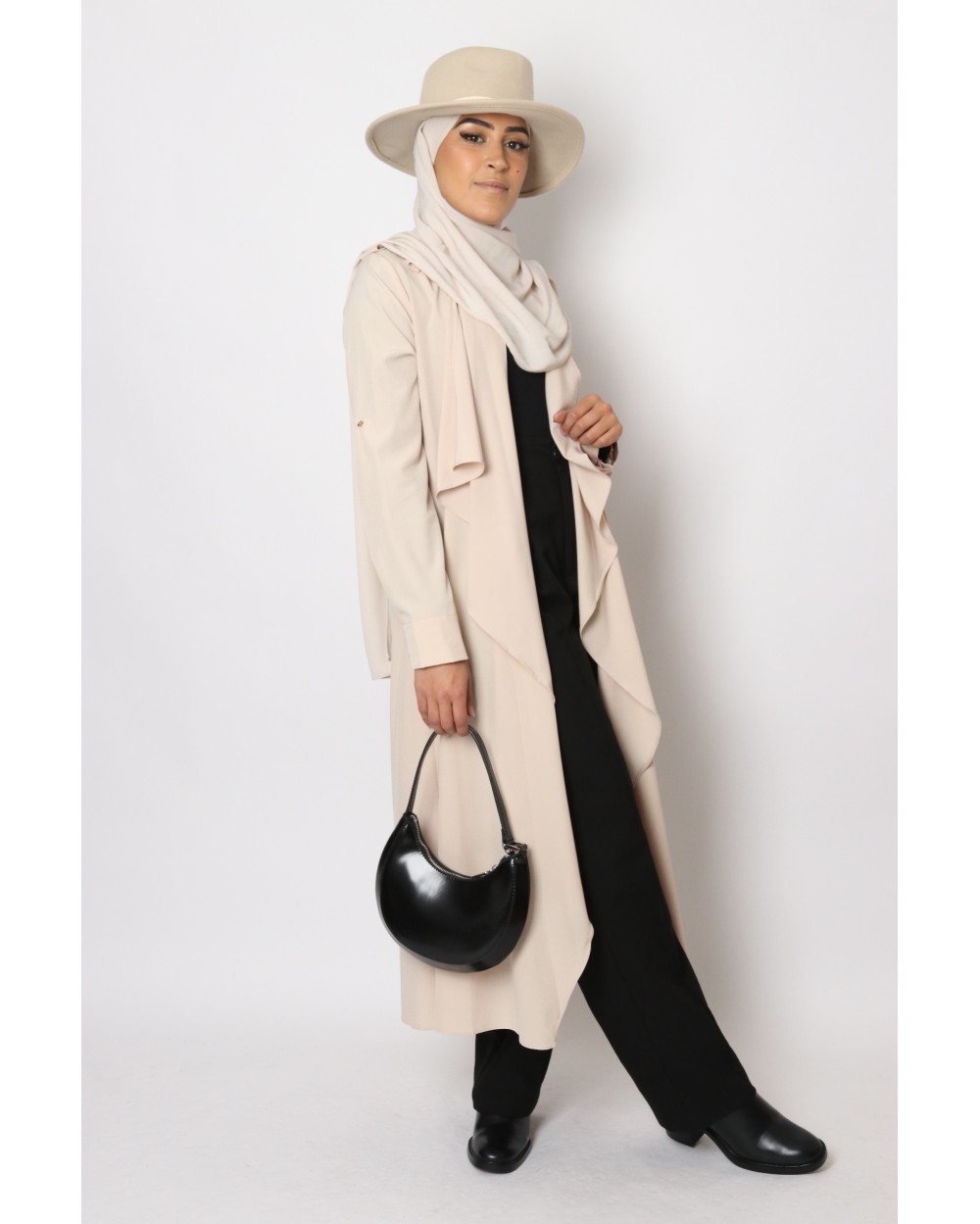 Trench long fluide pour femme