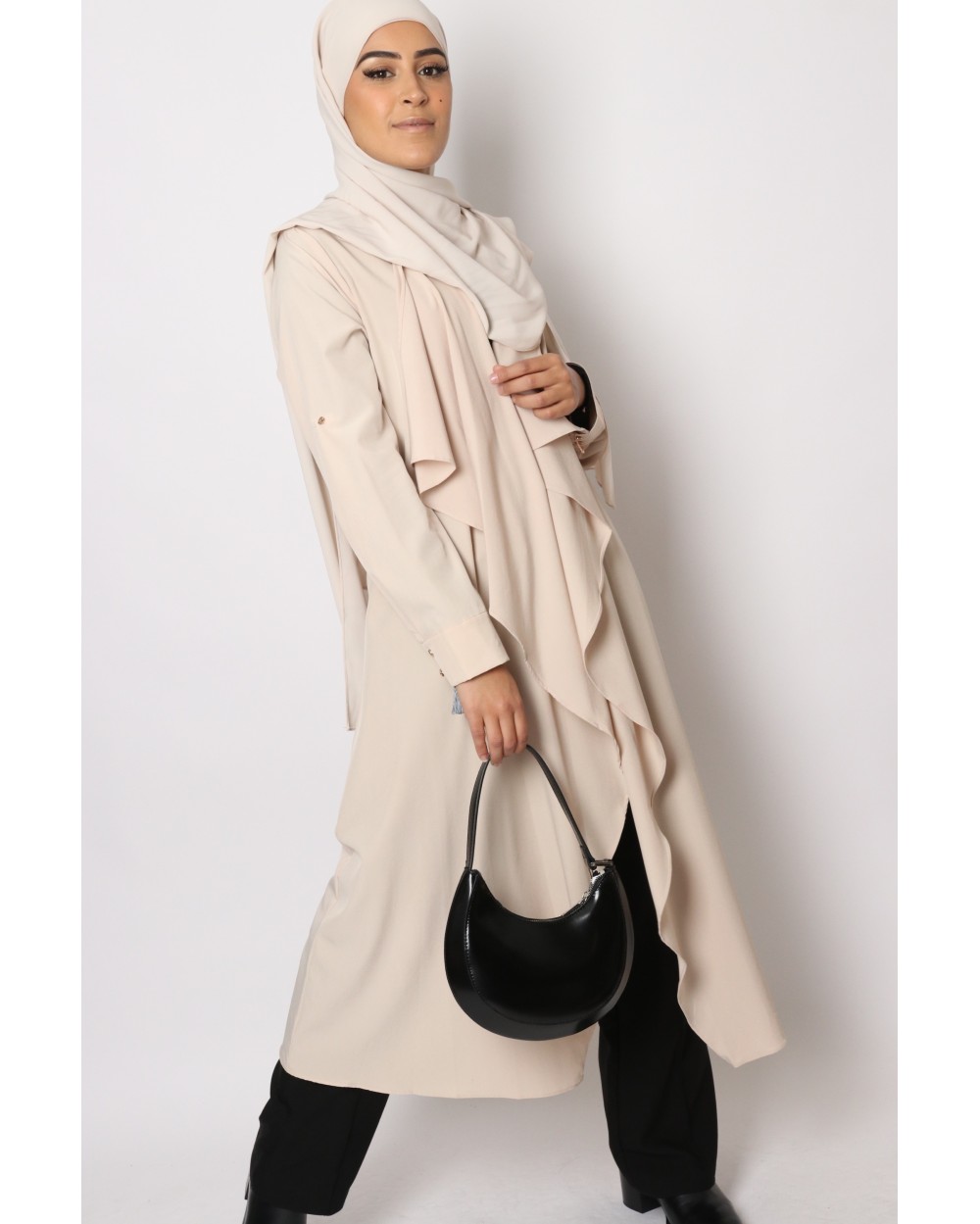 Trench long fluide pour femme