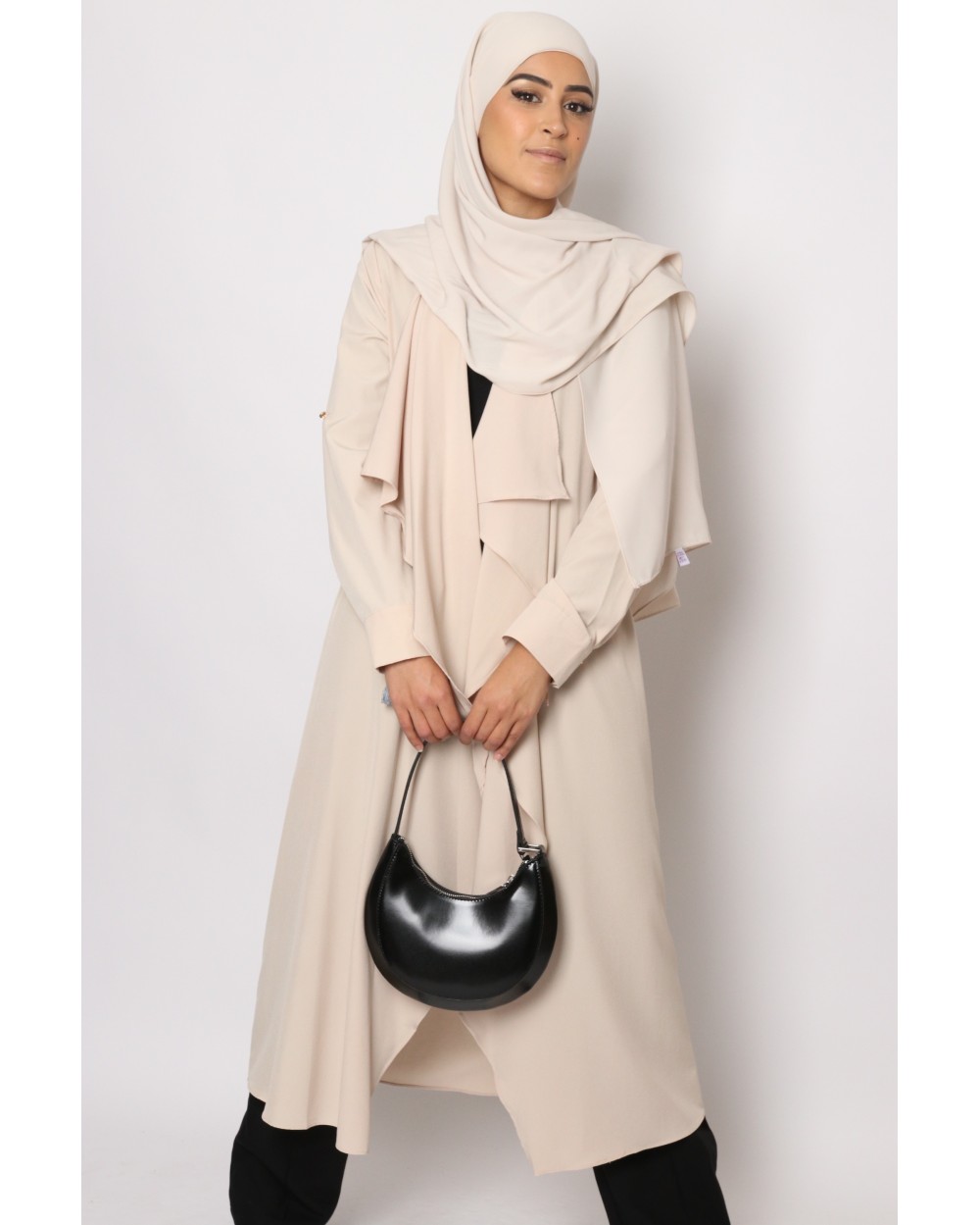 Trench long fluide pour femme