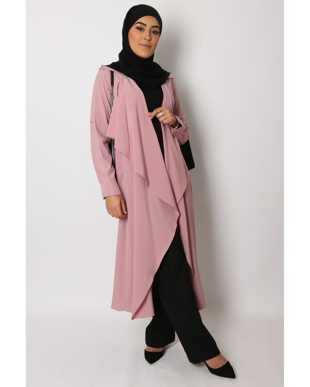 Trench long fluide pour femme