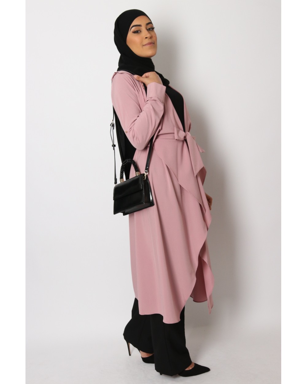 Trench long fluide pour femme