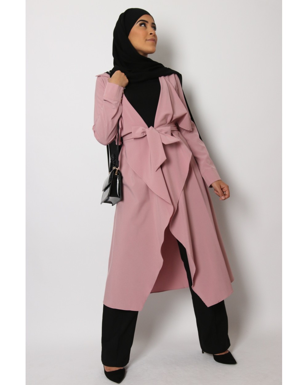 Trench long fluide pour femme
