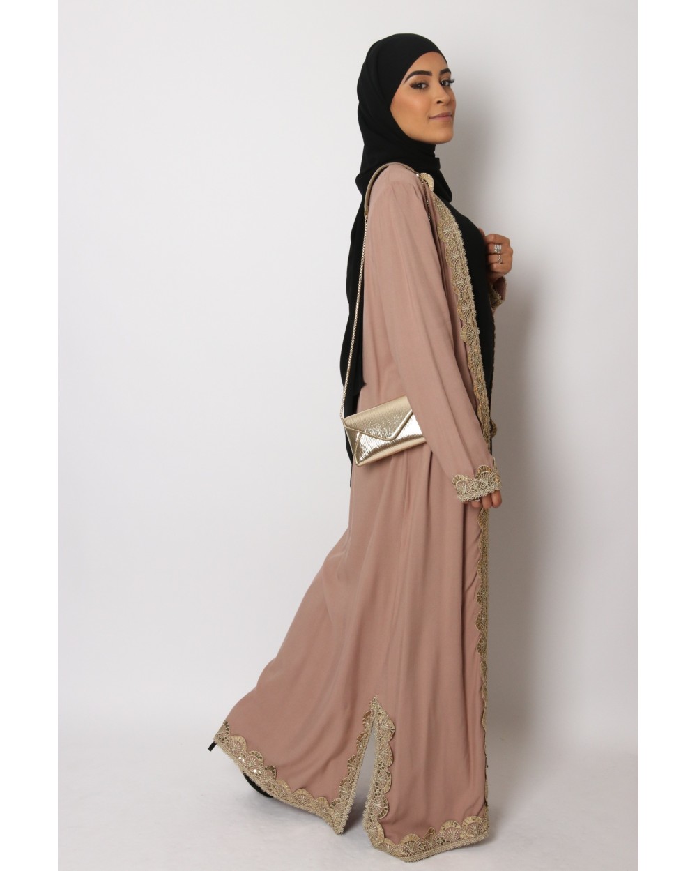 Kimono Kenza dentelle dorée