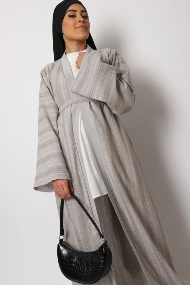 Kimono silvery thread