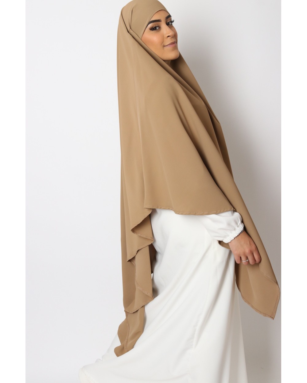 Khimar long pointe soie médine