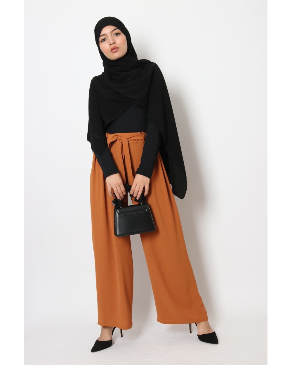 Pantalon en jazz avec ceinture