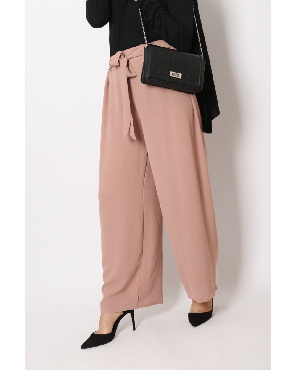 Pantalon en jazz avec ceinture