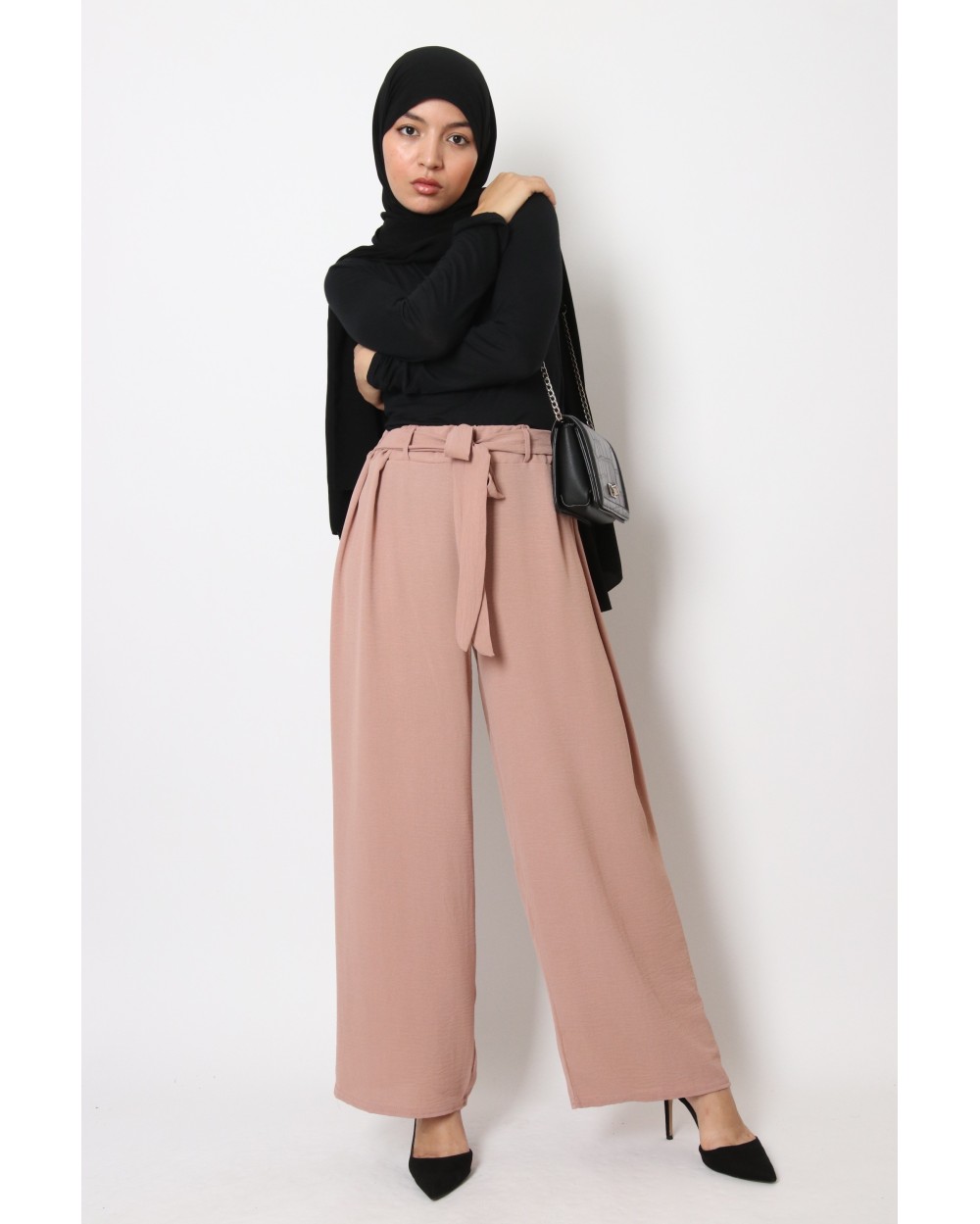 Pantalon en jazz avec ceinture