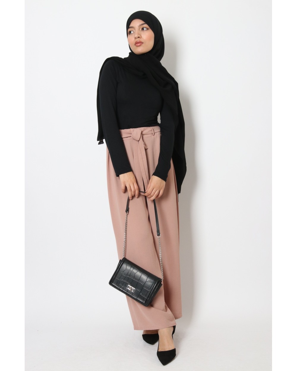 Pantalon en jazz avec ceinture