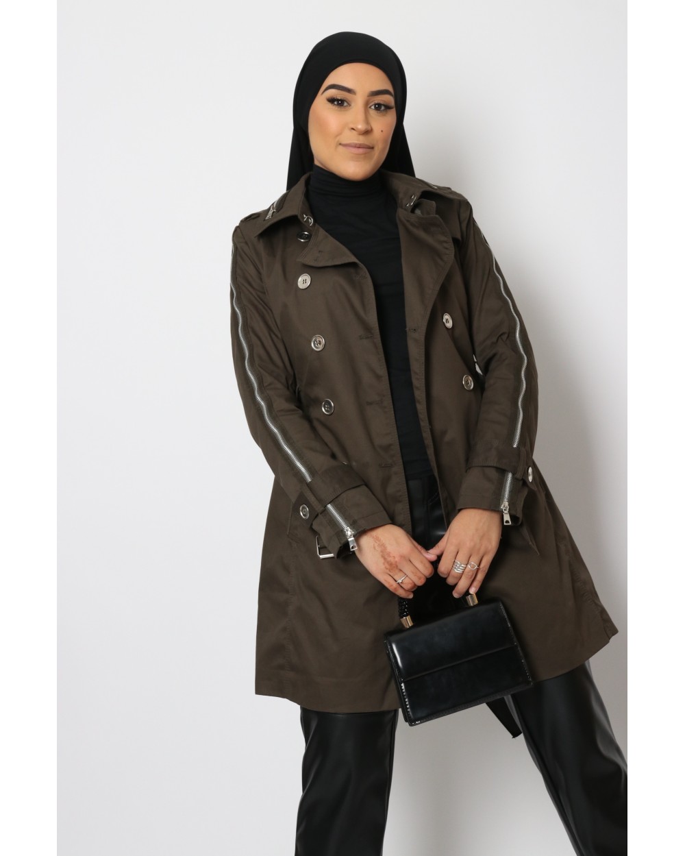 Trench femme kaki Amanda