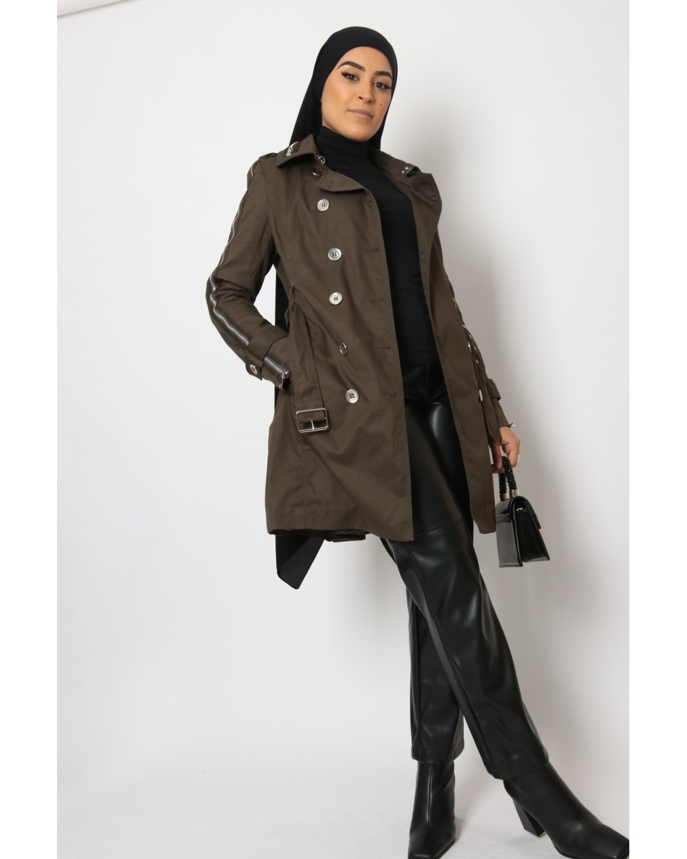 Trench femme kaki Amanda