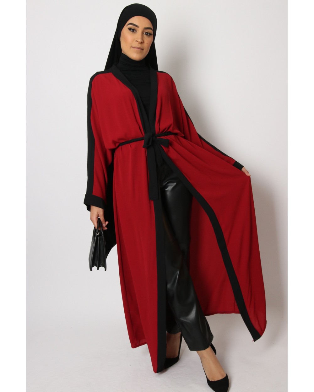 Kimono two-tone in crepe