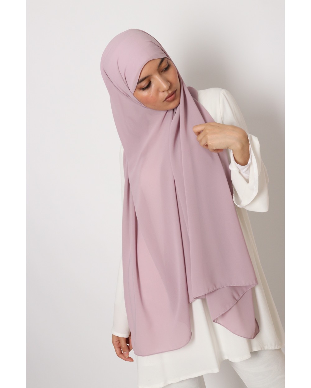 Hijab mousseline rectangle Nissa 175