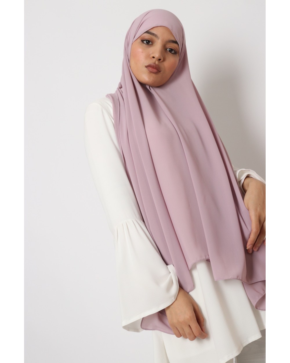 Hijab mousseline rectangle Nissa 175