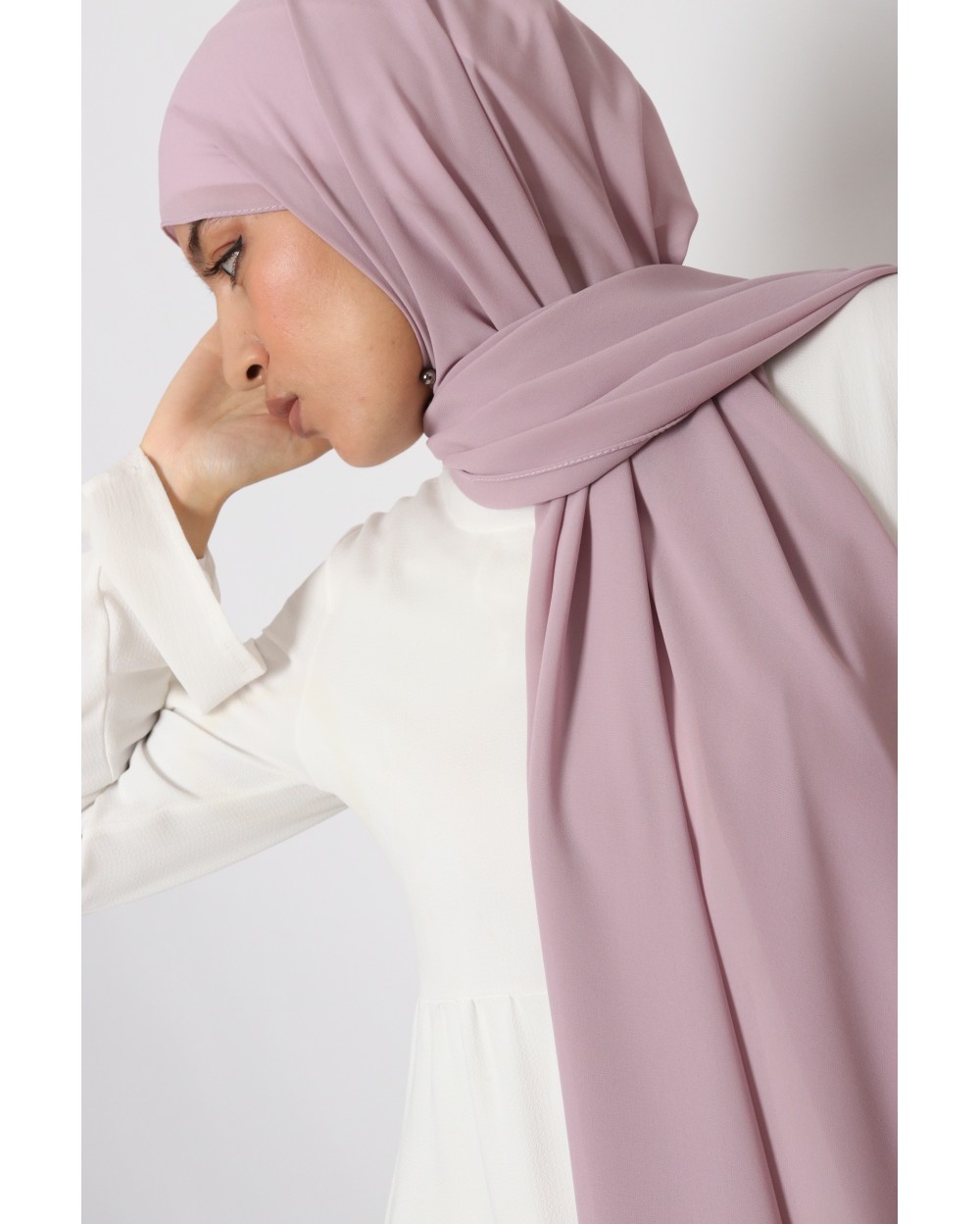 Hijab mousseline rectangle Nissa 175