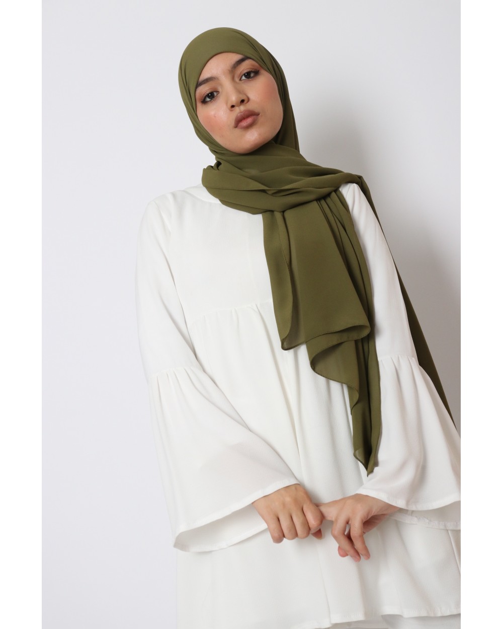 Hijab mousseline rectangle Nissa 175