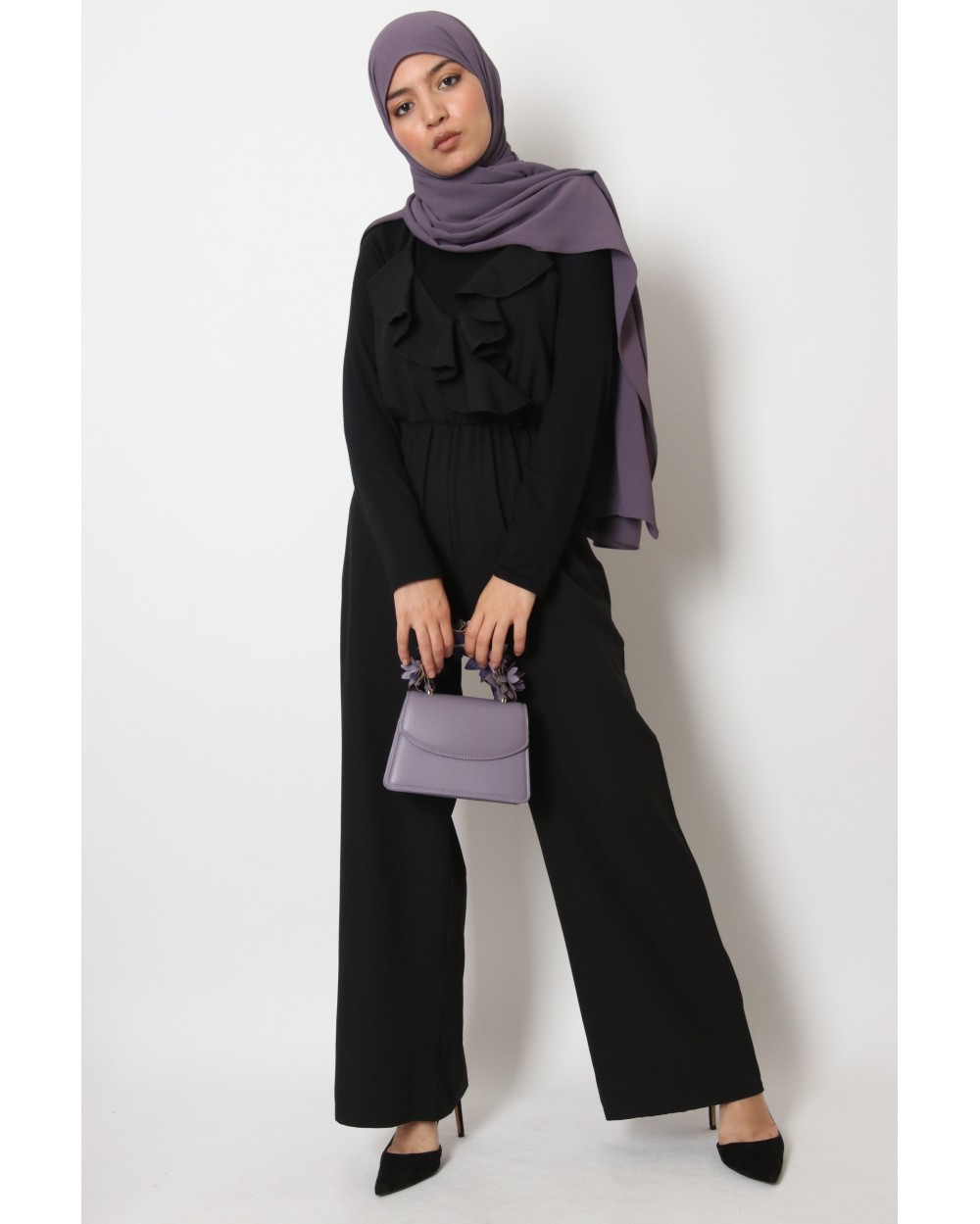 Sleeveless Wide Pants Suit