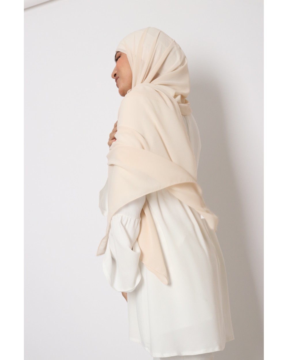 Hijab mousseline rectangle Nissa 175